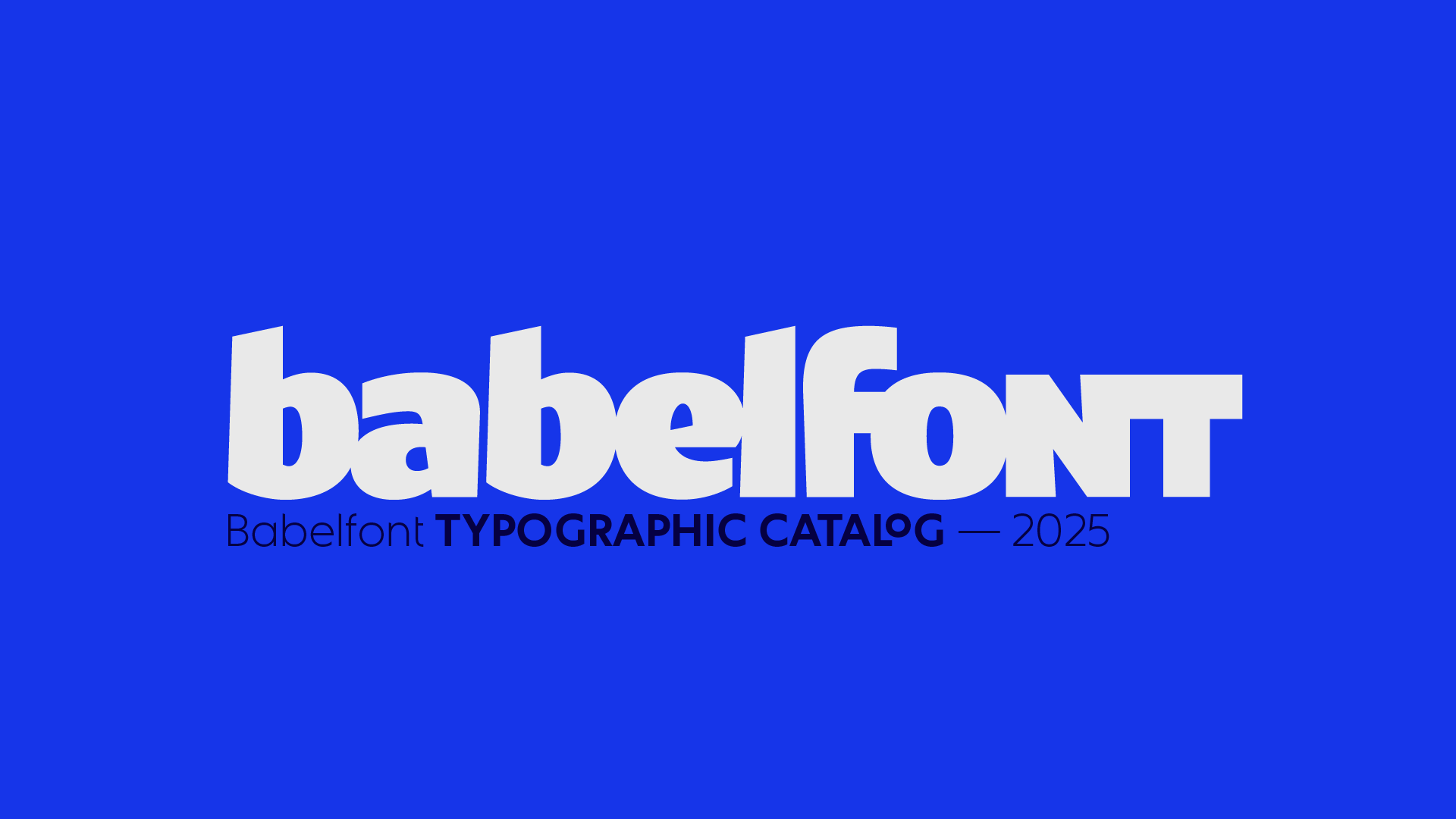 typographic catalog from Babelfont