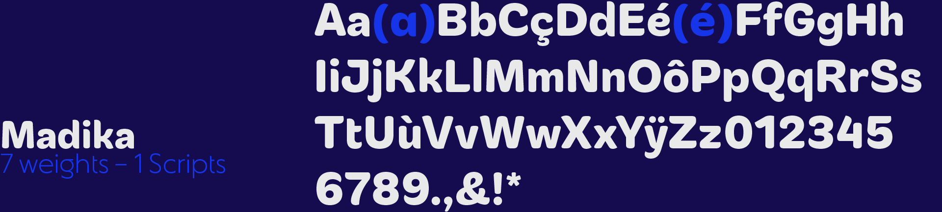 type design project named Madika