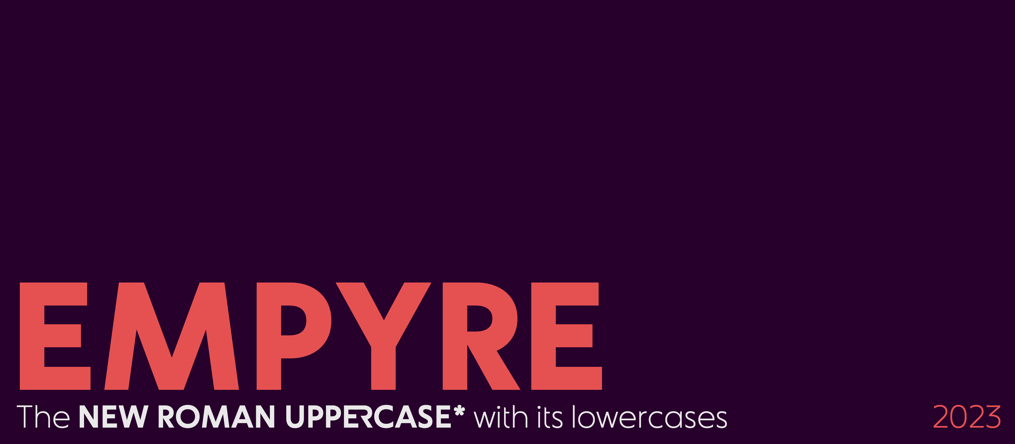 type design project named Empyre