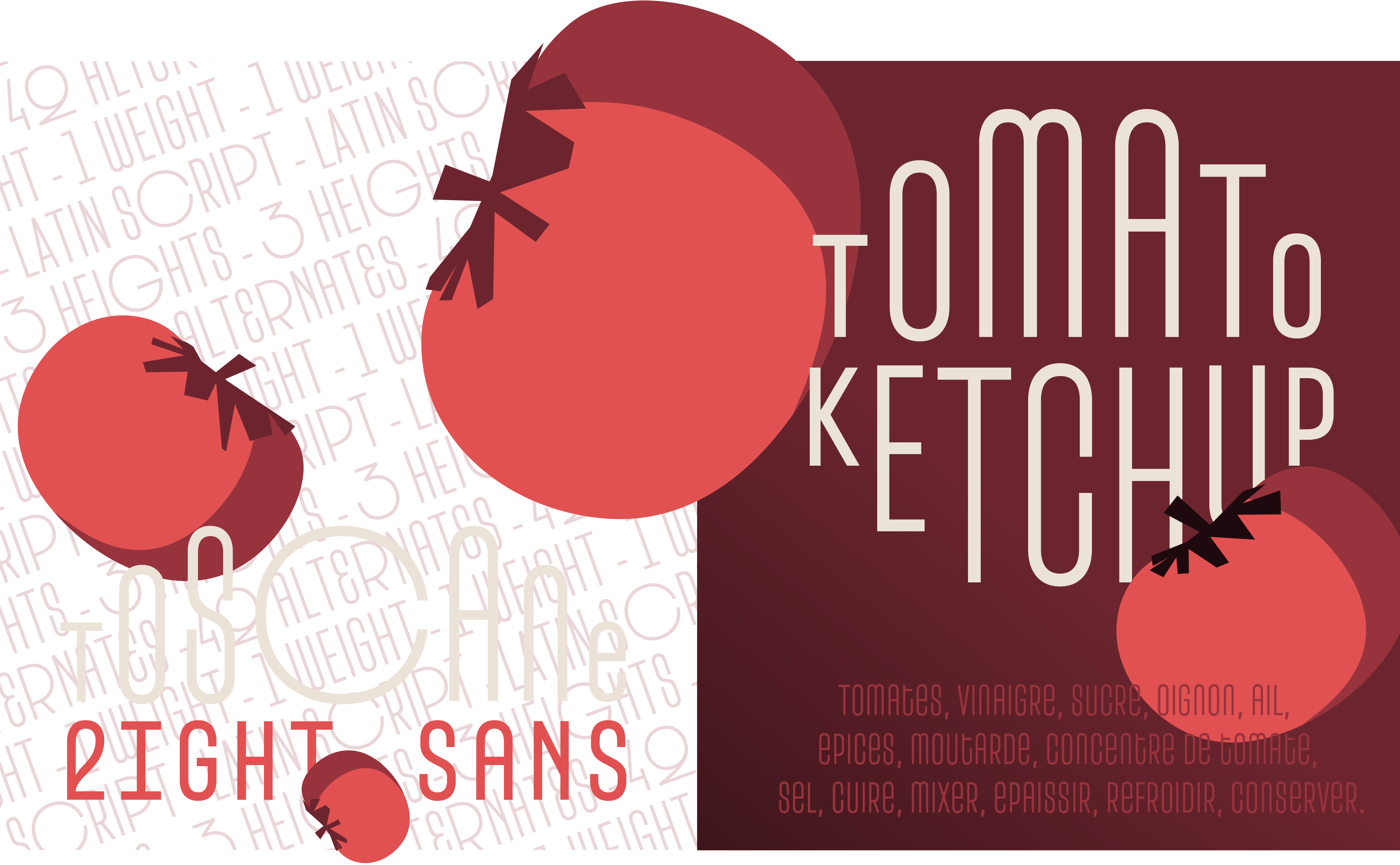 type design project named Toscane